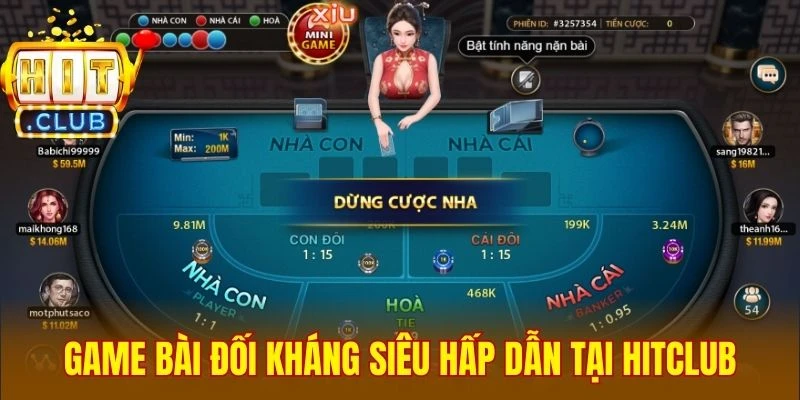 Game bài đối kháng siêu hấp dẫn tại Hitclub